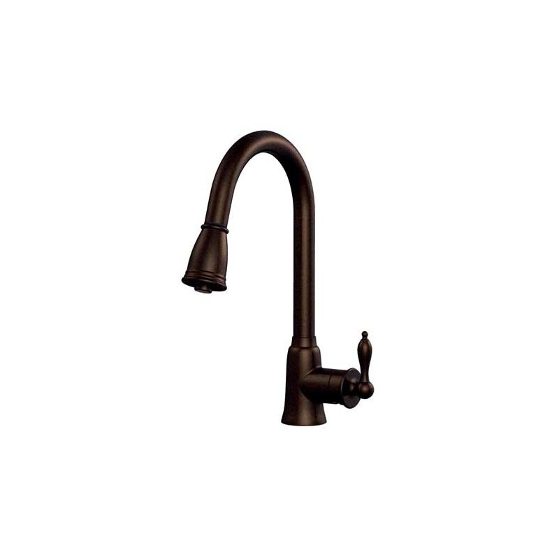 Danze D454510BR Tumbled Bronze Pull Down Spray Kitchen Faucet From the