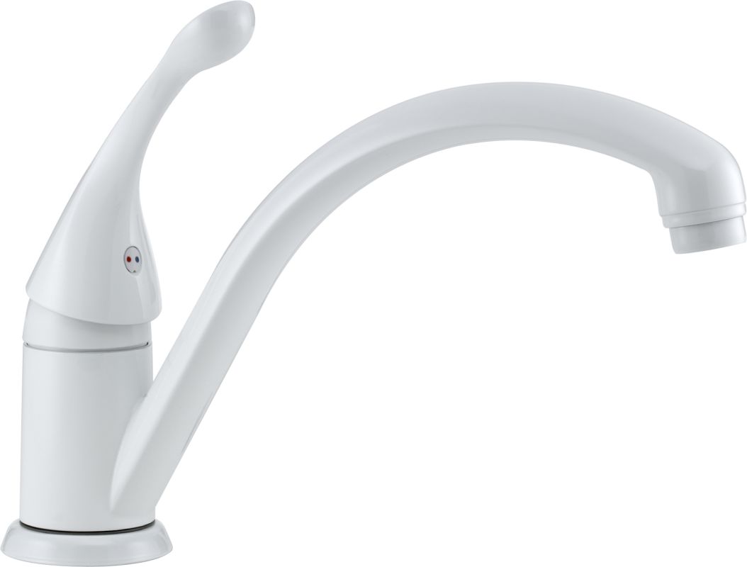 Delta 141WHDST White Collins Kitchen Faucet Includes Lifetime