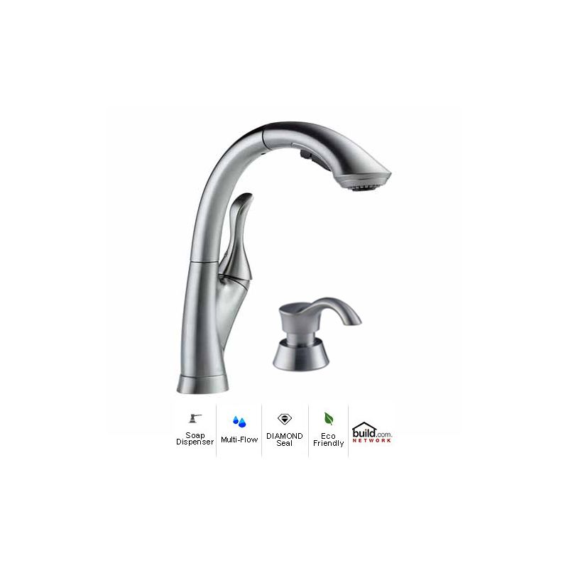 Delta 4153ARDSTSD Arctic Stainless Linden PullOut Kitchen Faucet