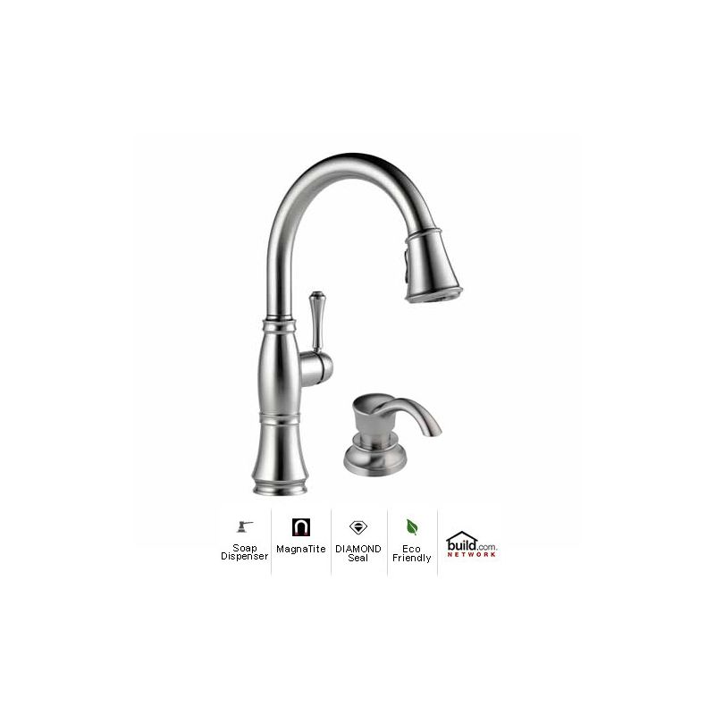 Delta 9197ARDSTSD Arctic Stainless Cassidy PullDown Kitchen Faucet