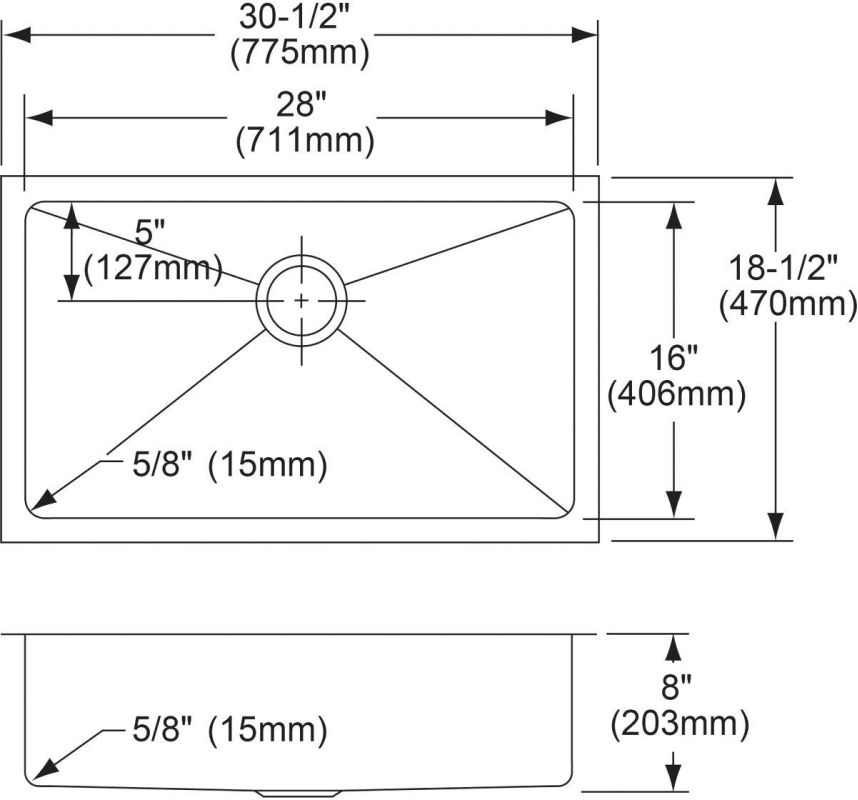 EFRU2816 in Stainless Steel by Elkay