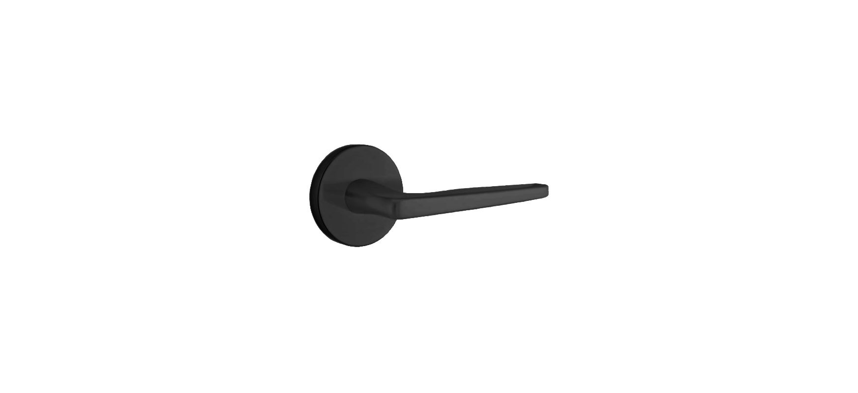 Emtek 520HERUS19 Flat Black Hermes Brass Modern Privacy Leverset