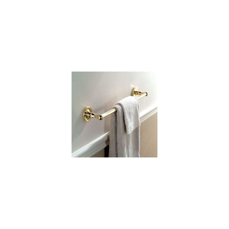 Ginger G1502/PB Polished Brass Canterbury 18" Towel Bar - FaucetDirect.com
