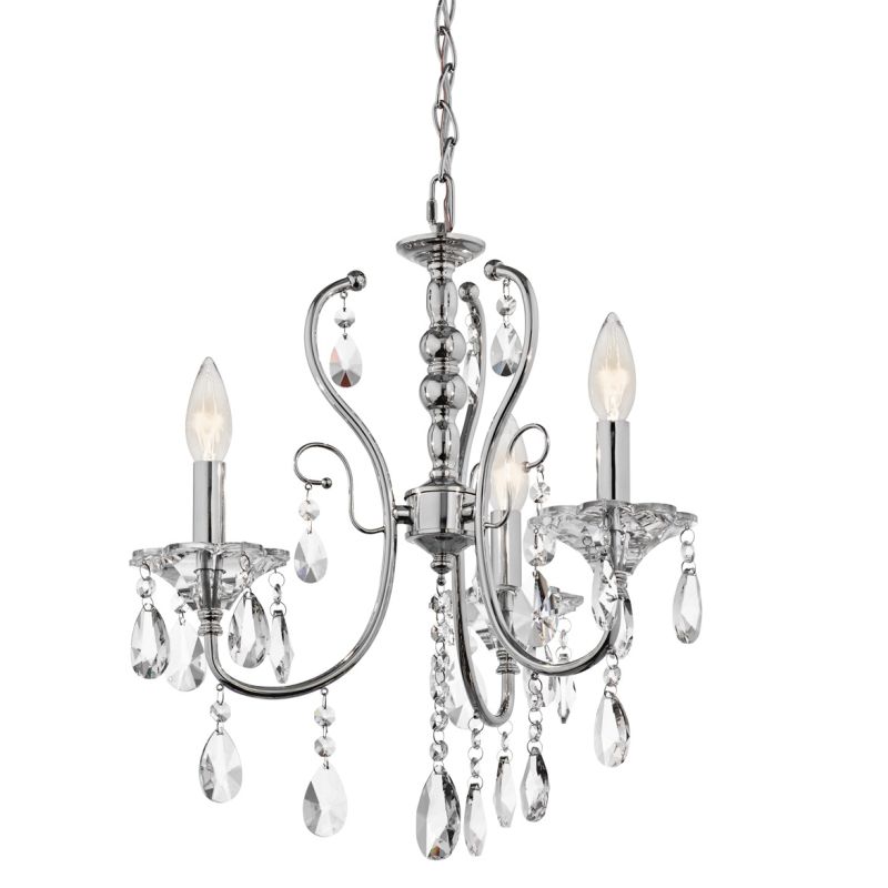 Kichler 43120CH Chrome Jules SingleTier Mini Chandelier with 4 Lights 72" Chain Included 17