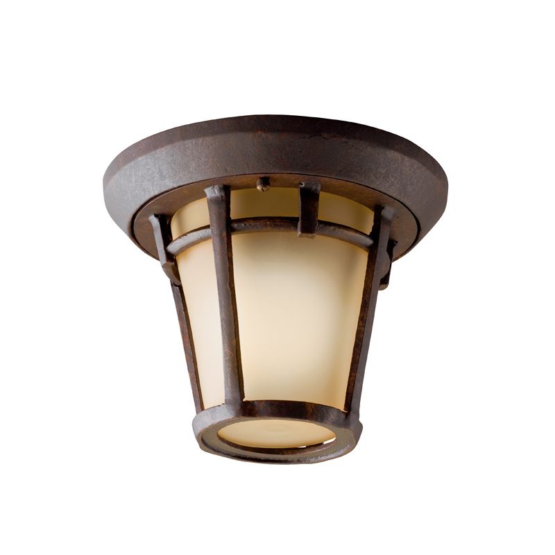 Kichler 9555AGZ Aged Bronze 1 Outdoor Ceiling Fixture from the Lura