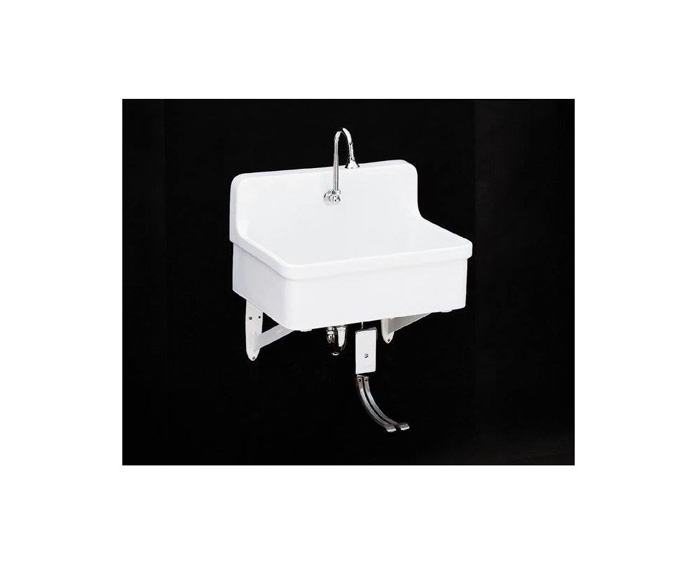 Kohler K127840 White Gilford scrubup/plaster sink with singlehole
