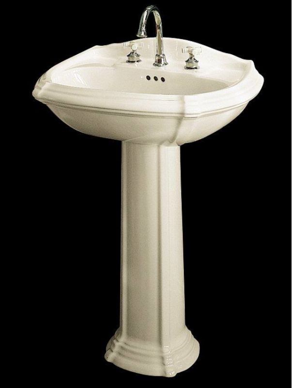 Kohler K 2221 4 0 White Portrait Pedestal Lavatory With 4