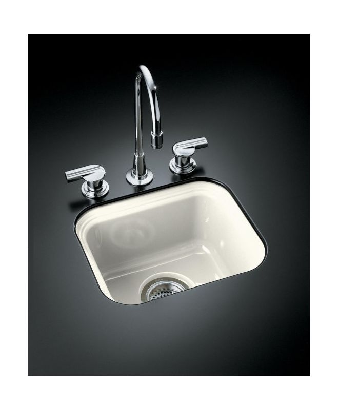 Kohler K6589U96 Biscuit Single Basin Cast Iron Bar Sink from the