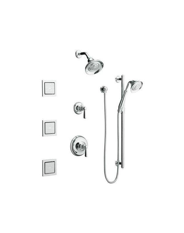 Kohler K108584BN Brushed Nickel Bancroft Double Handle Shower System