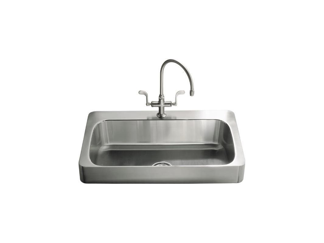 Kohler K30843NA Stainless Steel Verity 33" Single Basin Countertop
