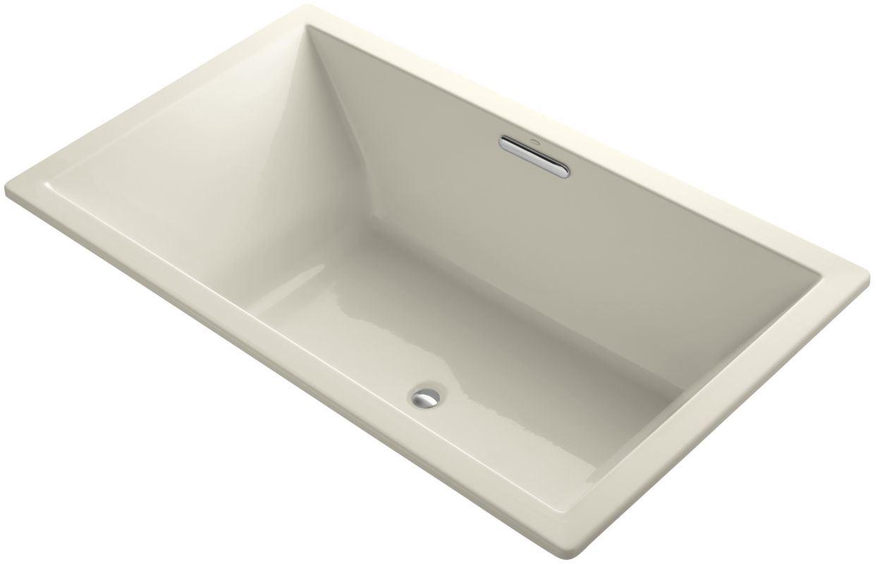 Kohler K113747 Almond Underscore Collection 72" Drop In Acrylic Bath