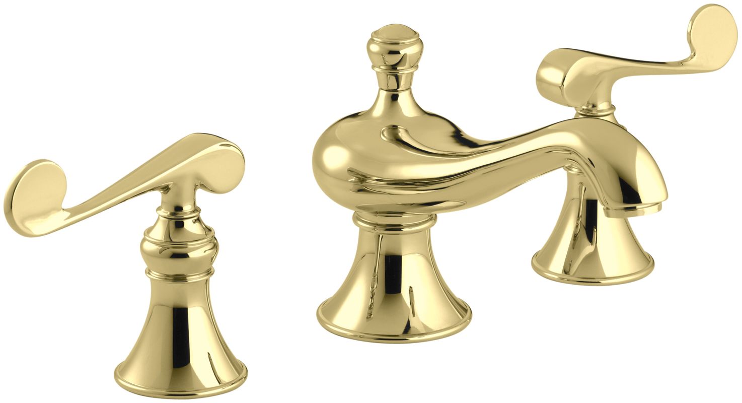 Kohler K161024PB Polished Brass Revival Widespread Bathroom Faucet