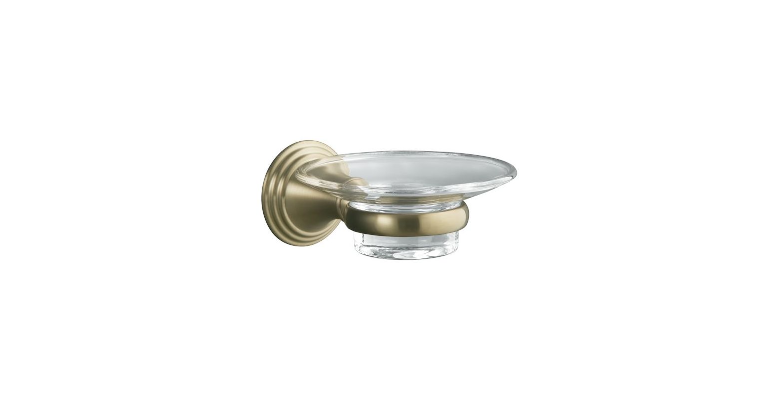Kohler K10560BV Brushed Bronze Traditional Round Soap Dish from the