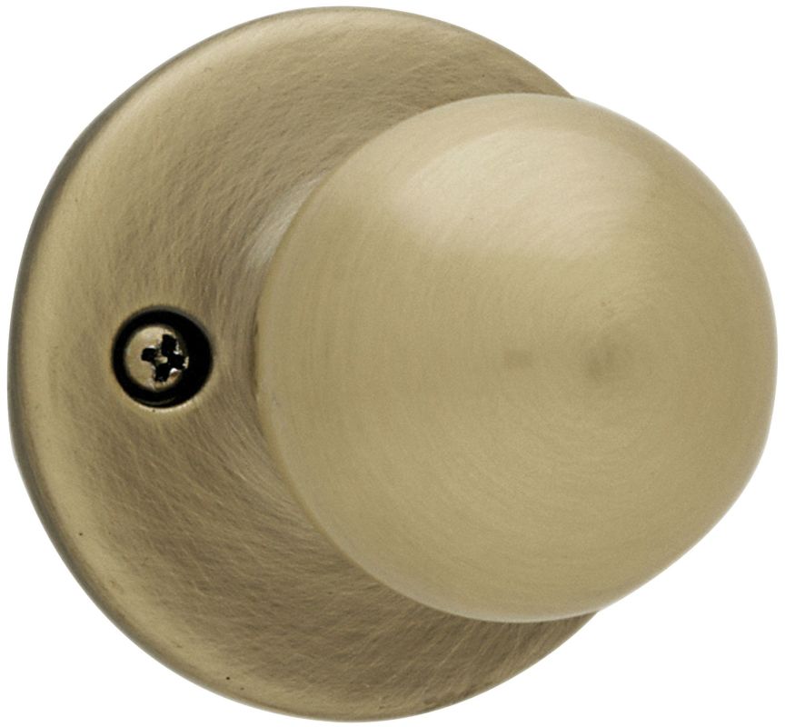 Kwikset 488P5 Antique Brass Maximum Series Polo Single Dummy Door Knob