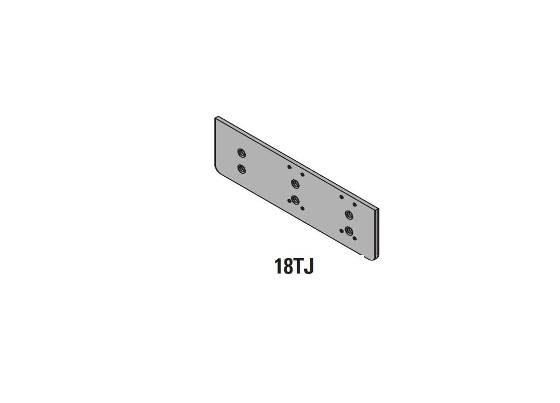 LCN 404018TJ Aluminum Drop Plate for Top Jamb Mount Door Closers from