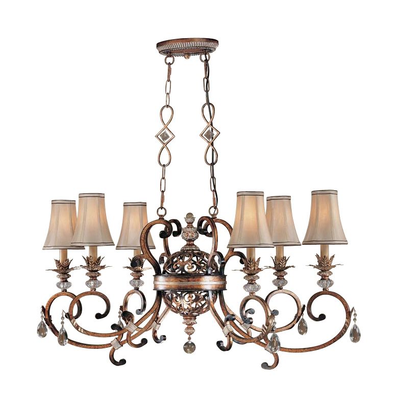 Minka Lavery 1746 206 Aston Court Bronze 6 Light 1 Tier Crystal