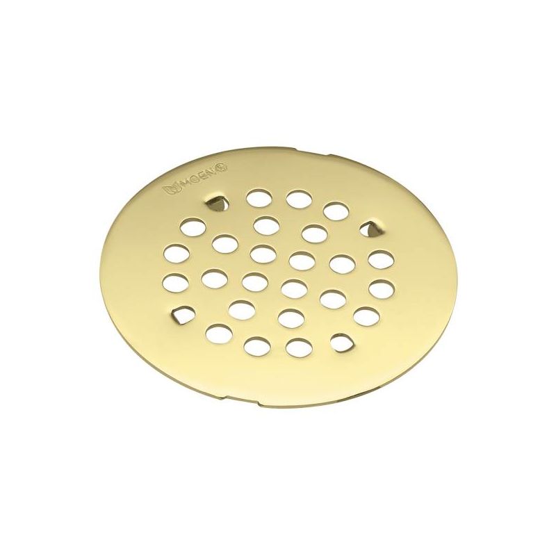 Moen 101663P Polished Brass 41/4" Round Shower Drain Cover with Snap
