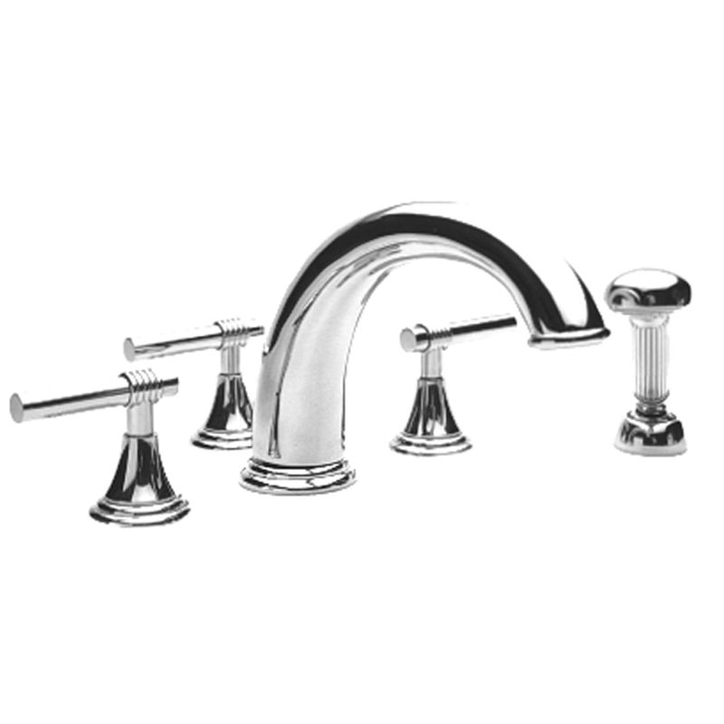 Newport Brass 3907/26 Polished Chrome Kayan Triple Handle Roman Tub