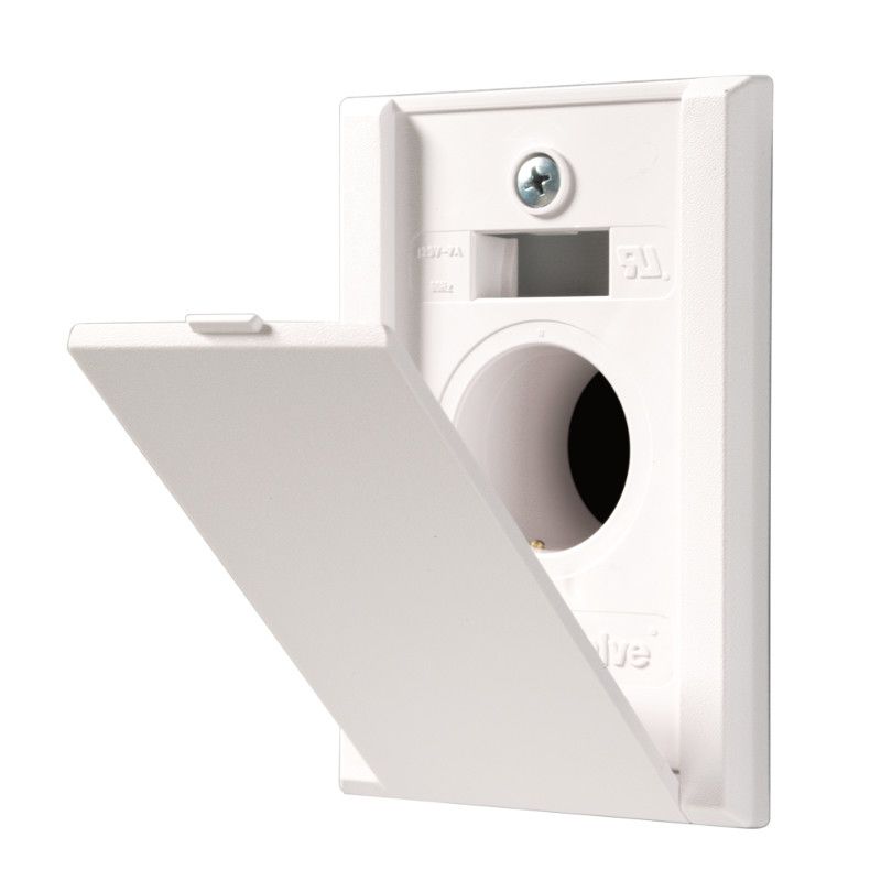 NuTone CI390W White Central Vacuum Electrified Inlet with ElectraValve