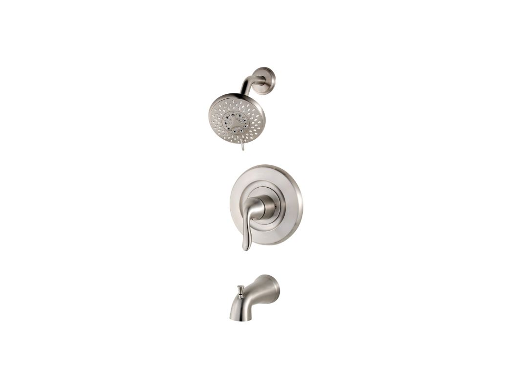 Pfister R90TN2K Brushed Stainless Steel Universal Tub and Shower Trim Package with Multi