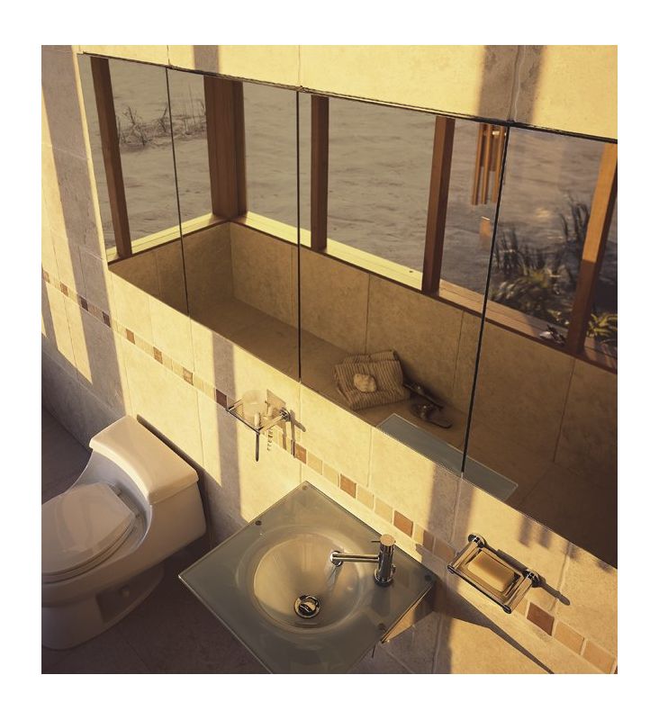 Robern MP20D6FBLE Bevel 19 1/4" Single Door Mirrored Medicine with Beveled Mirror