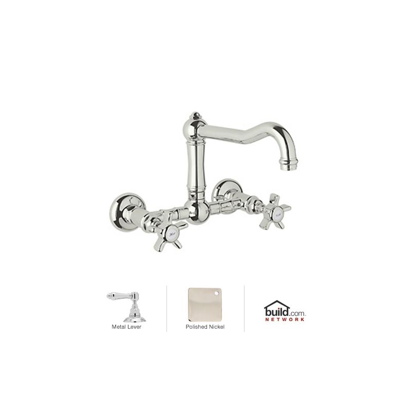 Rohl A1456LMPN2 Polished Nickel Country Kitchen Wall Mounted Bridge