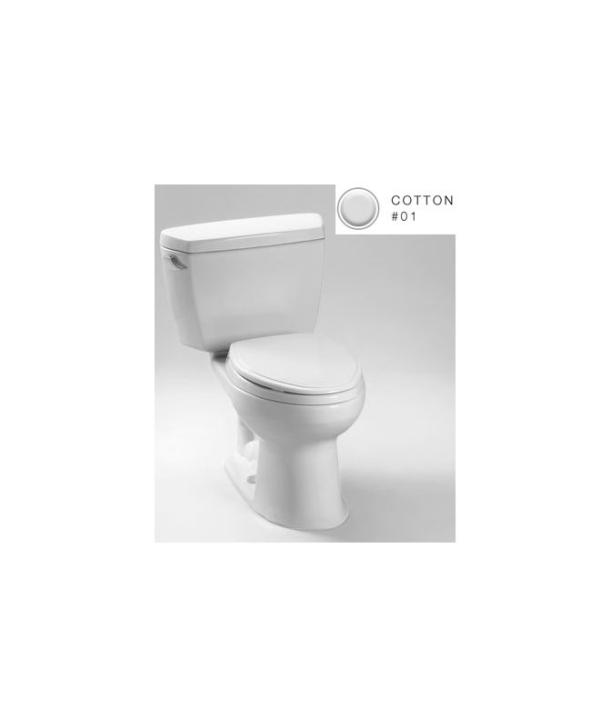 Toto CST744SG#01 Cotton Drake Two Piece Elongated 1.6 GPF Toilet with ...