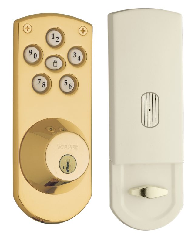 Weiser Lock GED1460X3BR Lifetime Polished Brass Powerbolt Touchpad