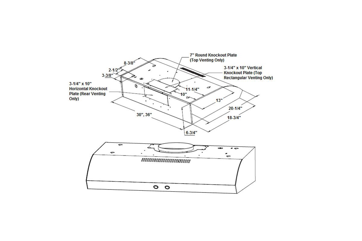 Windster RA3036SS Stainless Steel Range Hood