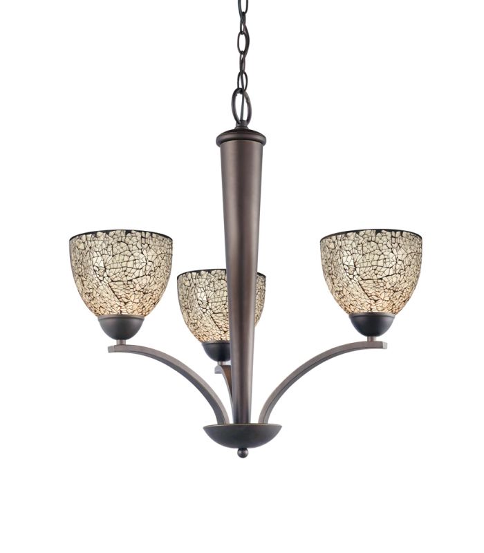 Woodbridge Lighting 13013MEBM21WHT Metallic Bronze 3 Light Up Light