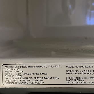 Umc5225gz microwave outlet