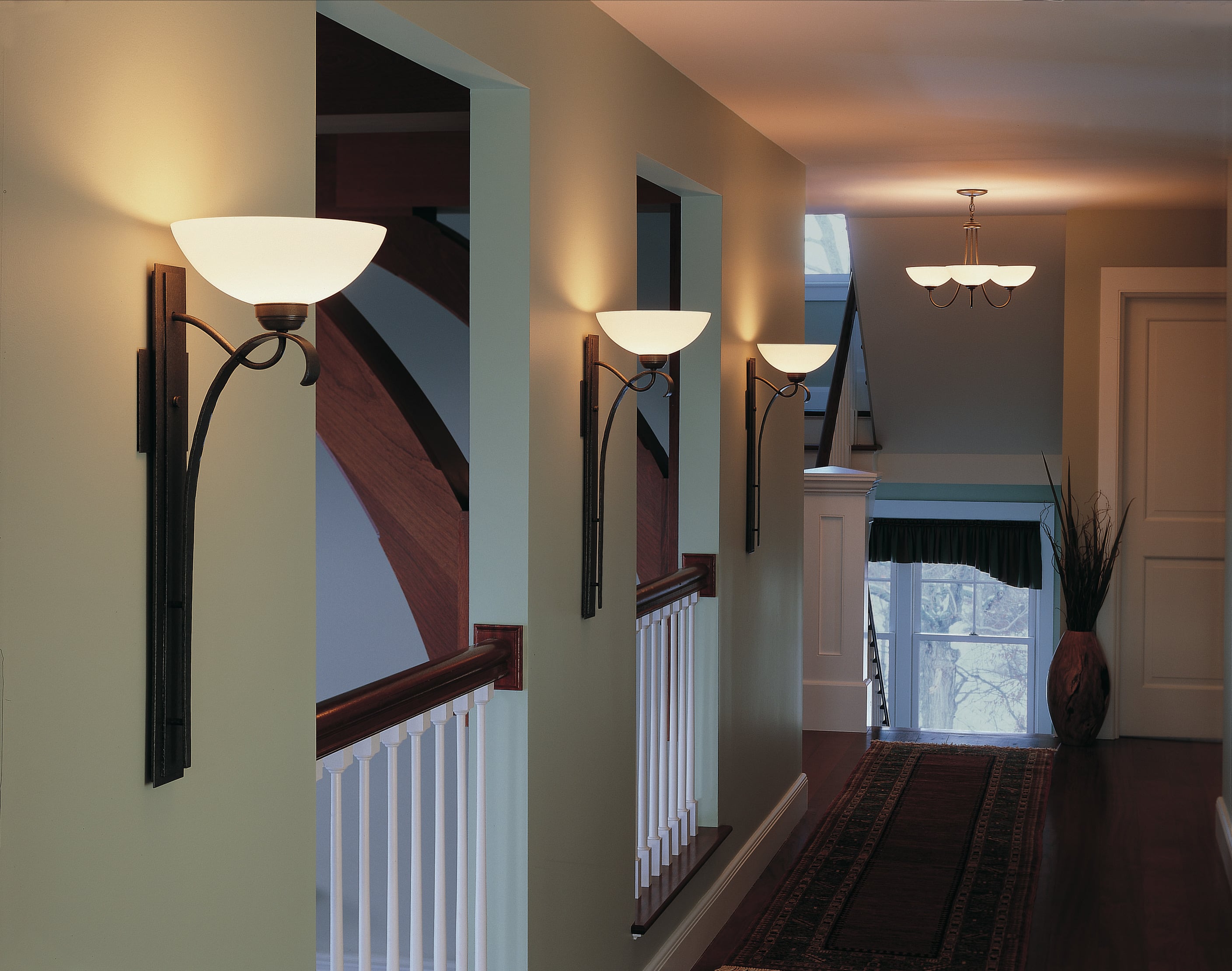 Sconces deals in hallway