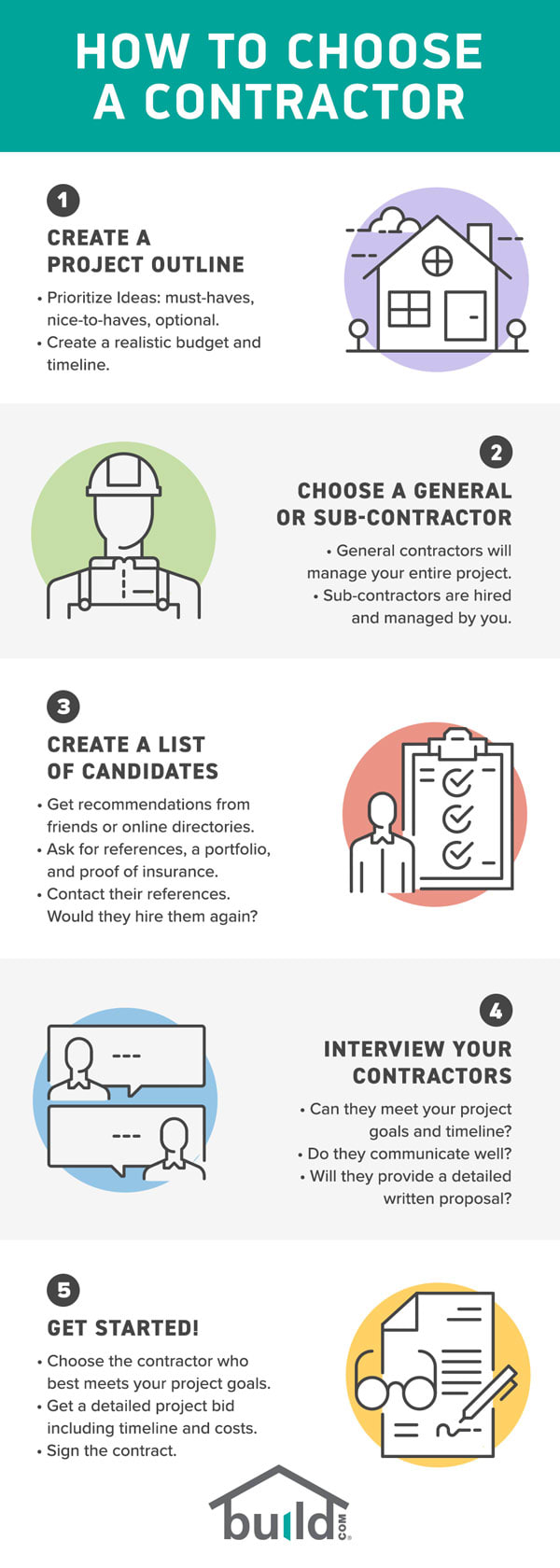 5 Tips: How To Choose A Contractor – Infographic