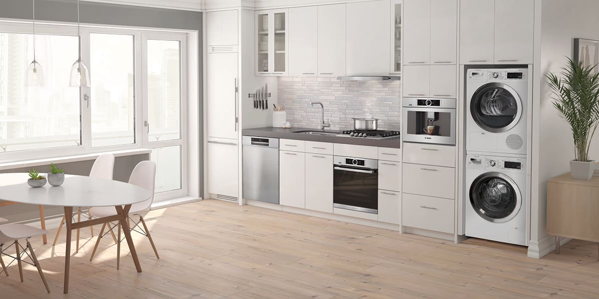 compact apartment kitchen design