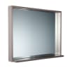 Allier 25-1/2" x 35-1/2" Plywood Framed Mirror with Shelf