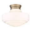 Modern Brass / Vintage Milk Glass