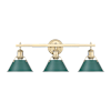 Brushed Champagne Bronze / Pine Green Shades