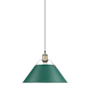 Aged Brass / Pine Green Shades
