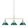 Aged Brass / Pine Green Shades