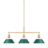 Brushed Champagne Bronze / Pine Green Shades