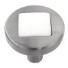 Satin Nickel With White Matte