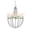 Polished Nickel / White Silk Shades