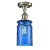 Brushed Satin Nickel / Princess Blue Waterglass