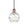 Clear Deco Swirl / Antique Copper