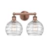 Antique Copper / Clear Deco Swirl