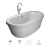 White / Chrome Tub Filler