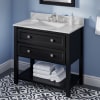 Black / Calacatta Vienna Quartz Top