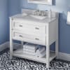 White / White Carrara Marble Top