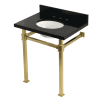 Black Granite / Brushed Brass