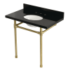 Black Granite / Brushed Brass